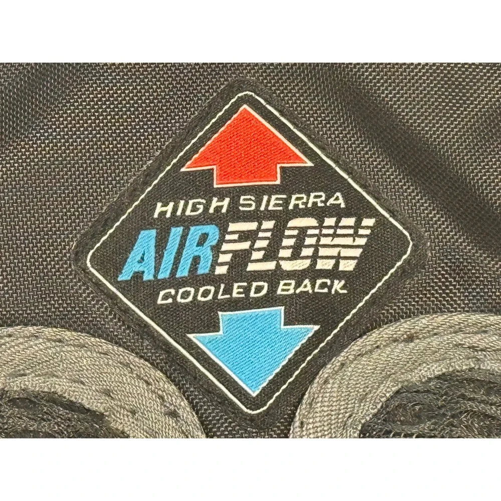 High Sierra Airflow Hydration Backpack Blue Gray Hiking Biking Trail Bag